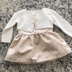 Cat and jack newborn star dress and sweater